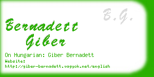 bernadett giber business card